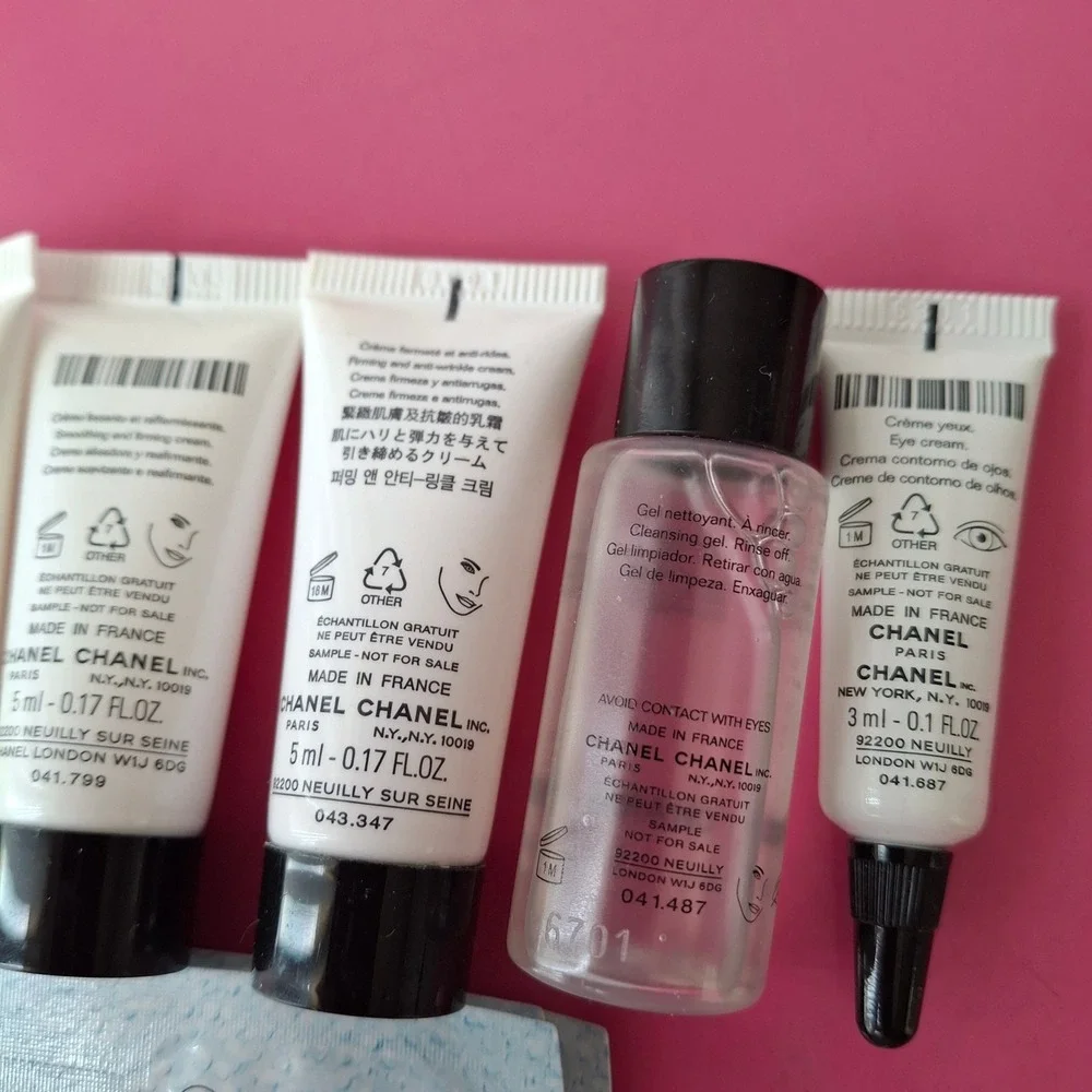 Chanel Skincare Lot Of 10 Crème Riche Le Lift Gel Hydra Beauty Samples Sizes